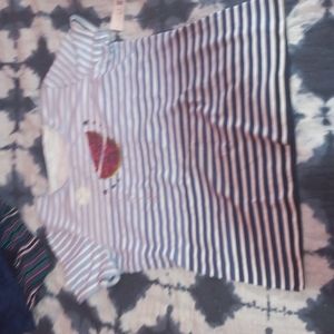 Blue striped shirt for woman